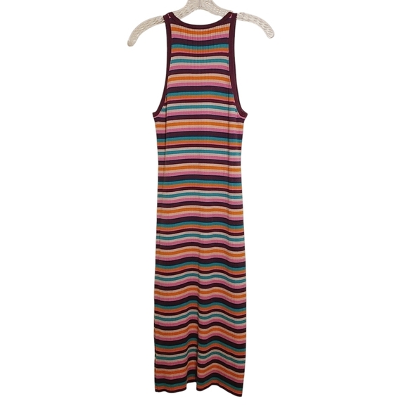 Trina Turk | Women's Sleeveless Striped Halter Neckline Midi Dress (Size Large) - Picture 12 of 13